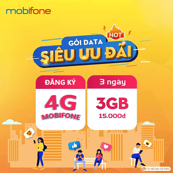 Cách đăng ký mạng 4G Mobifone 3 ngày nhận data hấp dẫn 